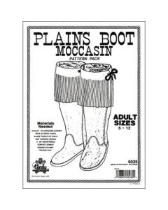 PLAINS BOOT moccasin pattern engelsk text